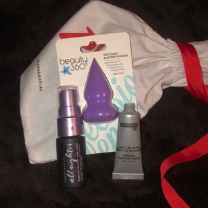 Beauty blender/primer/setting spray
